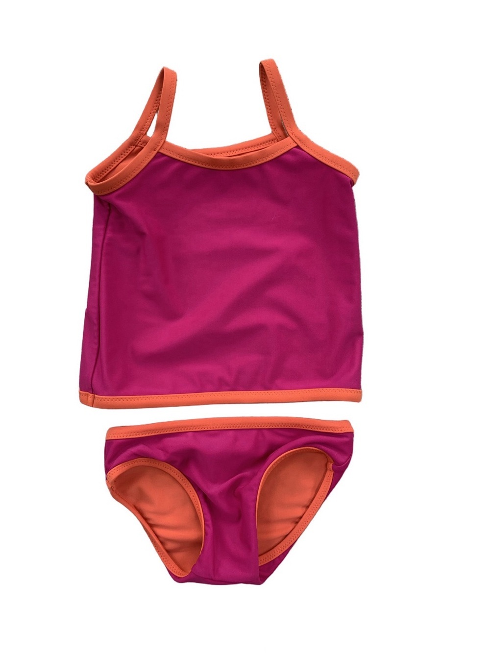 Primary Size 6-12 Months Raspberry Pink Tangerine Orange Reversible Swimsuit